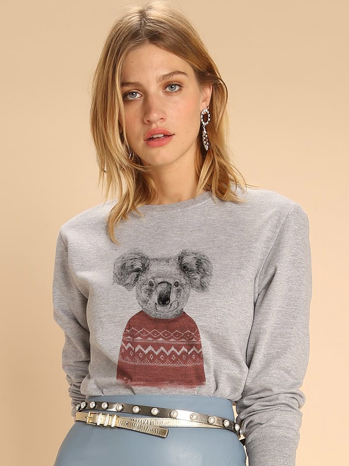 WOOOP Bluza "Winter Koala" w kolorze szarym rozmiar: XL