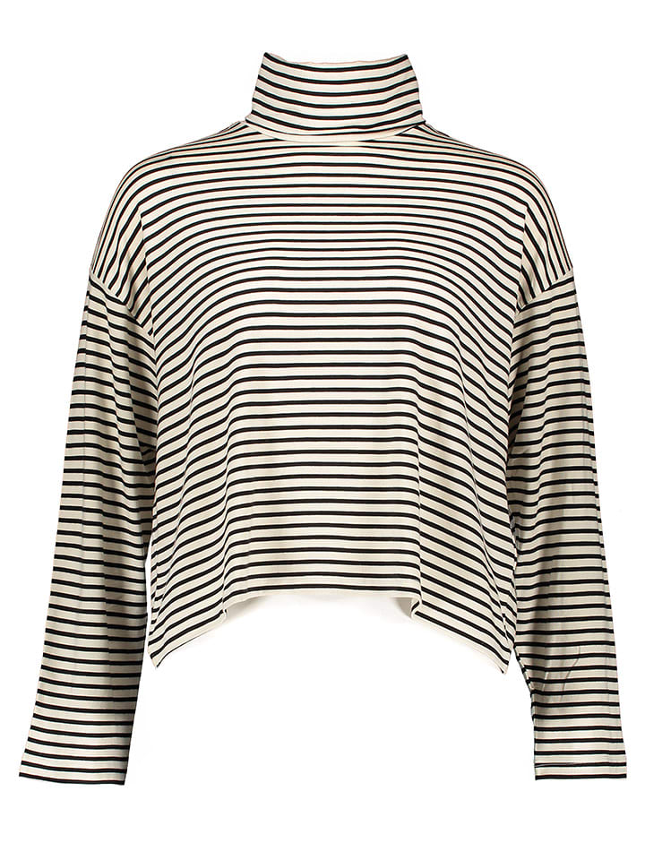 Vero Moda Koszulka w kolorze beżowo-czarnym rozmiar: L