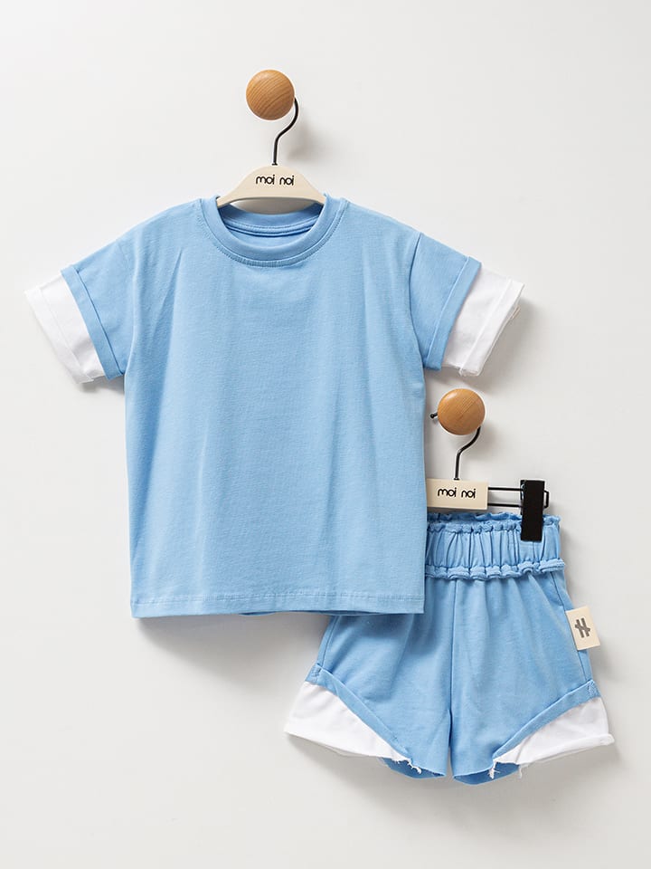 Moi Noi 2-częściowy zestaw w kolorze niebiesko-białym rozmiar: 92