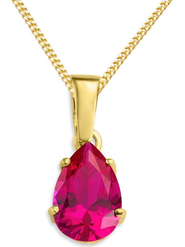 Revoni Złoty naszyjnik z zawieszką - dł. 45 cm rozmiar: onesize