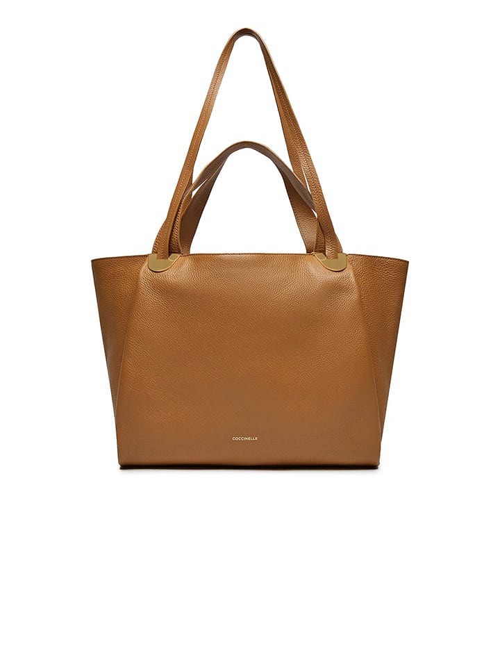 COCCINELLE Skórzana torebka w kolorze jasnobrązowym - 35 x 29 x 19 cm rozmiar: onesize