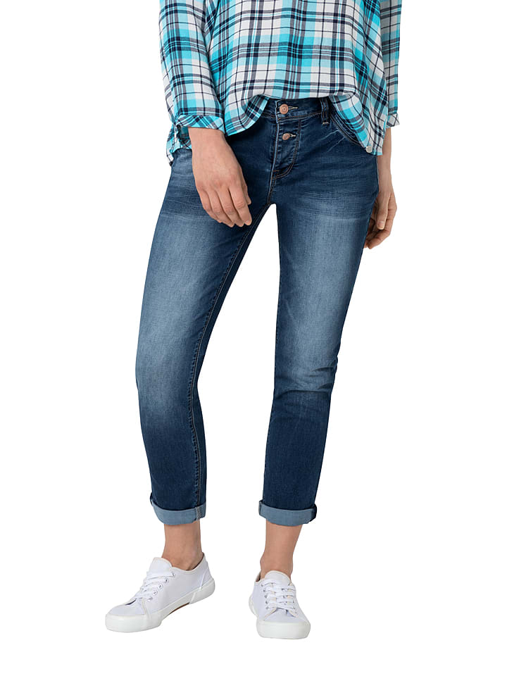 Timezone Dżinsy - Slim fit - w kolorze granatowym rozmiar: W27