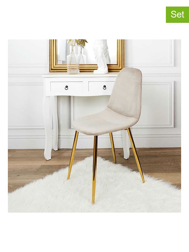 HYGGE Krzesła (4 szt.) w kolorze jasnoróżowym - 44 x 86 x 50 cm rozmiar: onesize