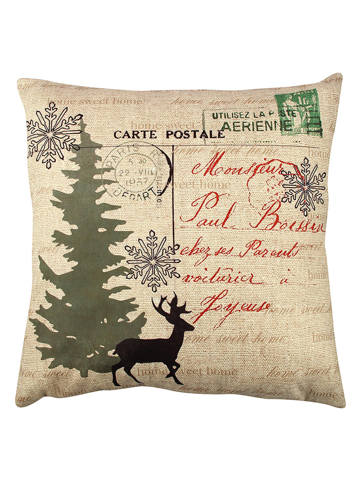 Colorful Cotton Poduszka w kolorze beżowym rozmiar: 43x43 cm