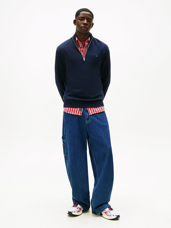 TOMMY JEANS Sweter w kolorze granatowym rozmiar: L