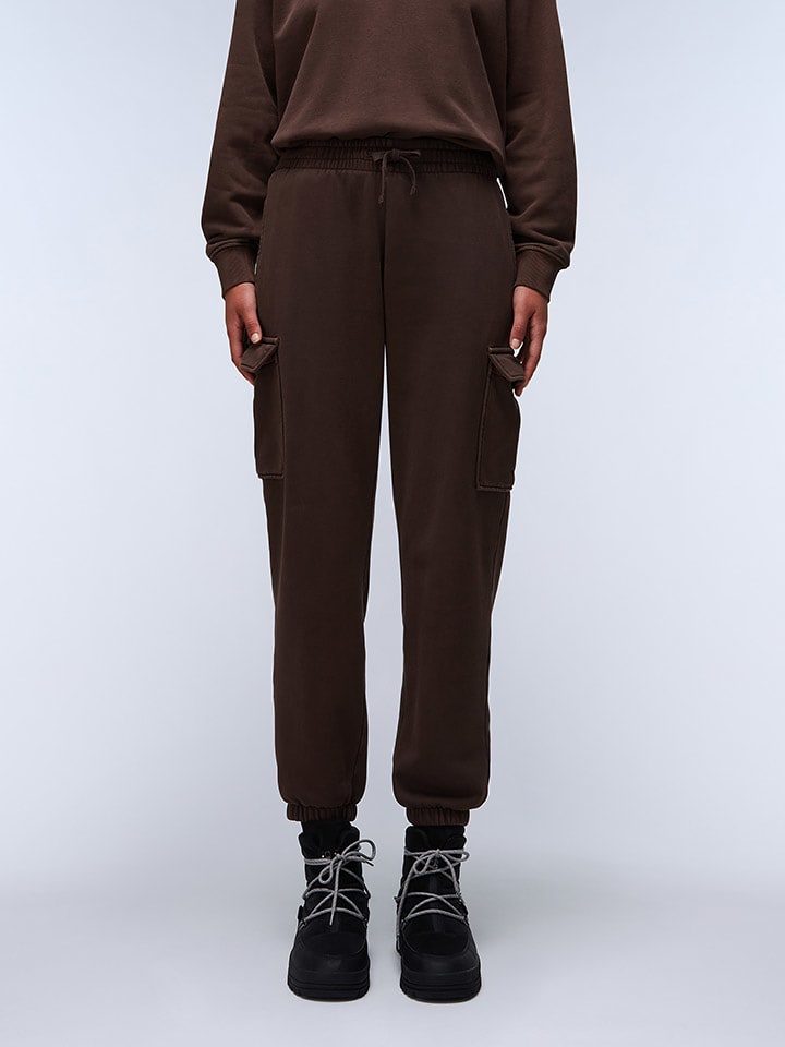 Napapijri Spodnie dresowe w kolorze brązowym rozmiar: S