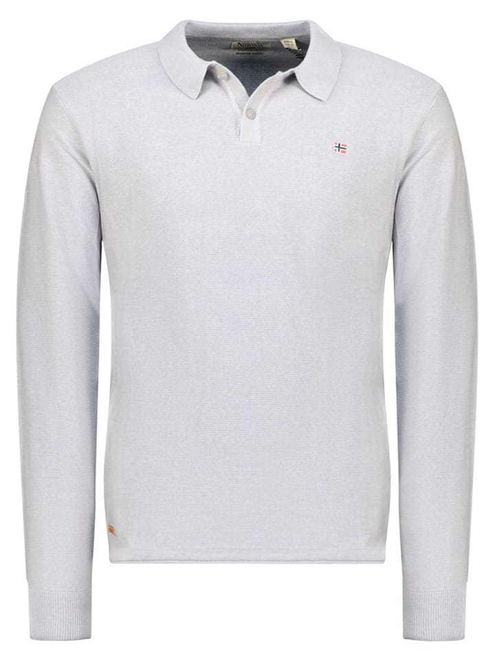 Geographical Norway Sweter "Fiji" w kolorze jasnoszarym rozmiar: XL