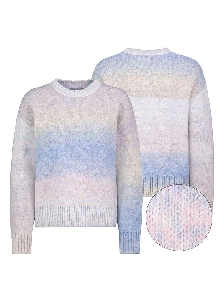 Fresh Made Sweter w kolorze błękitno-jasnoróżowym rozmiar: L