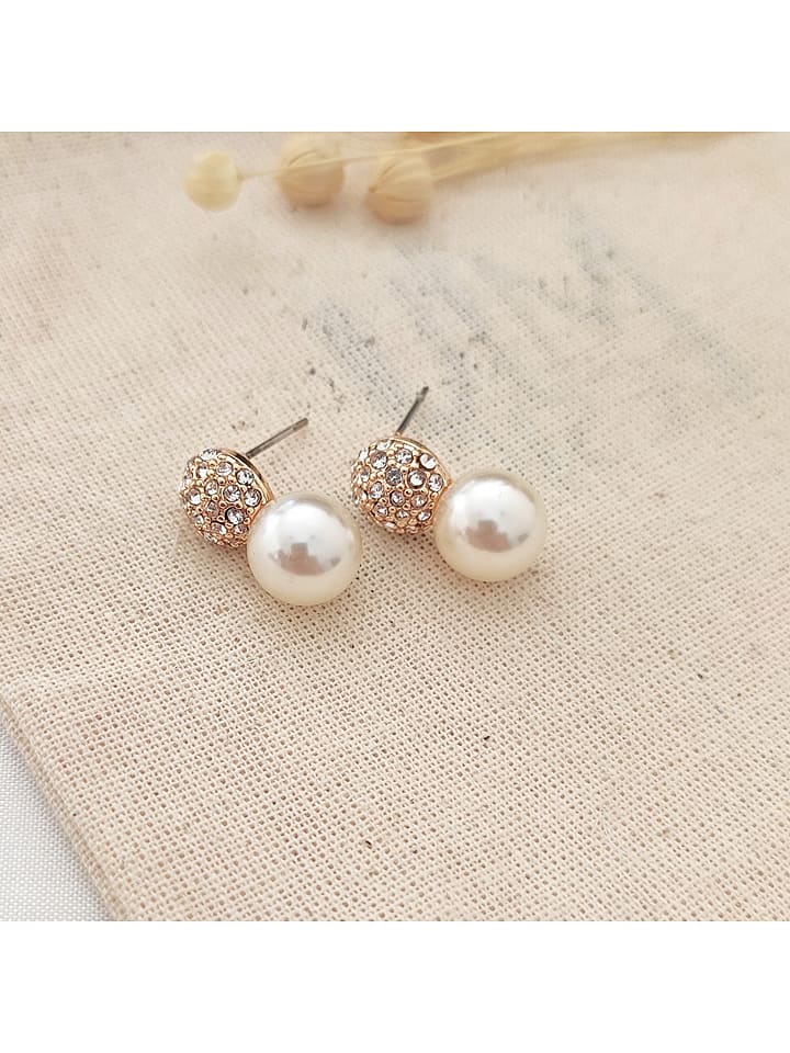 atelier MIU Pozłacane kolczyki-wkrętki z cyrkoniami rozmiar: onesize