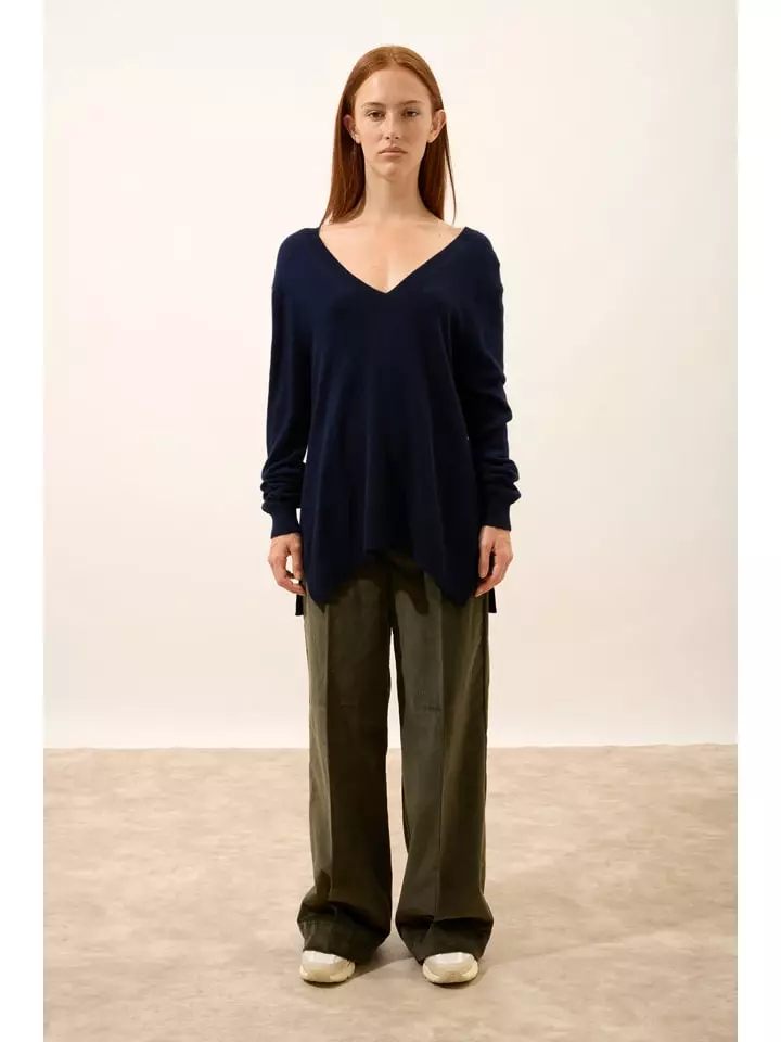 Just Cashmere Kaszmirowy sweter "Opal" w kolorze czarnym rozmiar: M