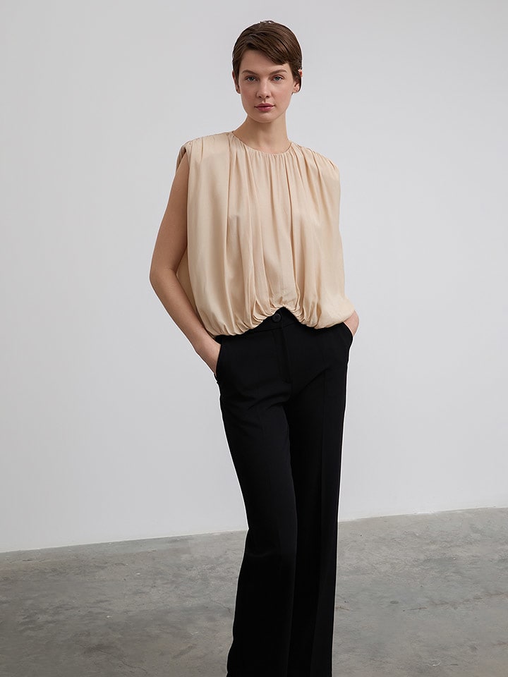 BGN Bluzka w kolorze beżowym rozmiar: 34