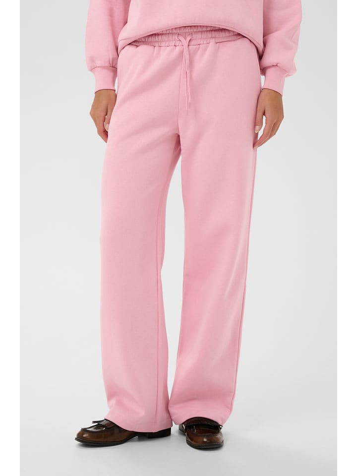 SAINT TROPEZ Spodnie dresowe w kolorze jasnoróżowym rozmiar: S