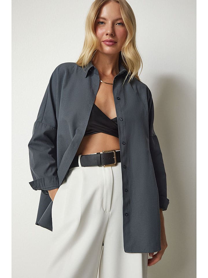 Happiness Istanbul Koszula w kolorze antracytowym rozmiar: 38