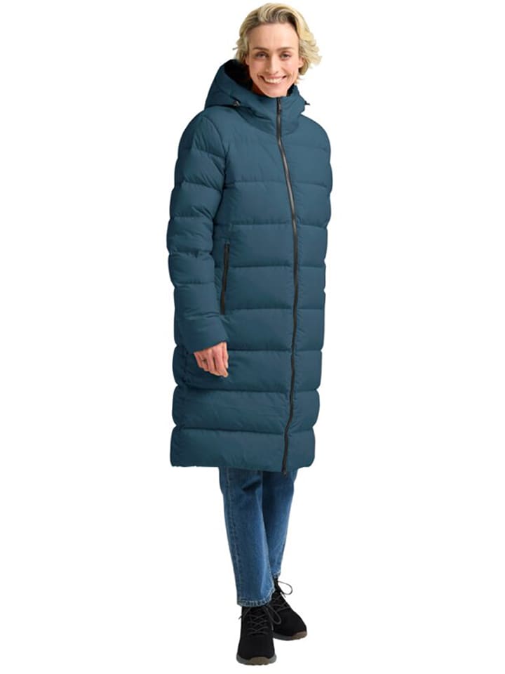 Jack Wolfskin Płaszcz puchowy "Frozen Place" w kolorze niebieskim rozmiar: XXL