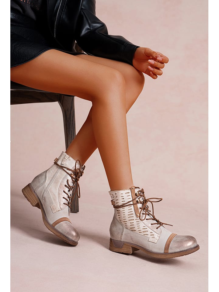 Foreverfolie Botki w kolorze złoto-beżowym rozmiar: 39