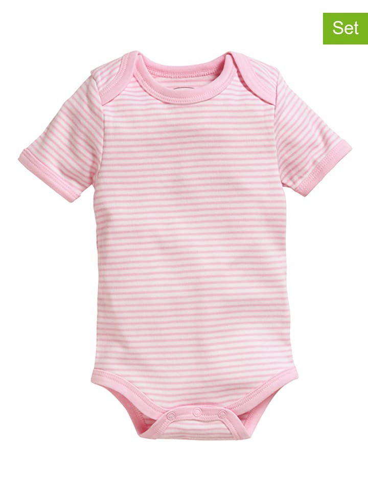 Playshoes Body (2 szt.) w kolorze jasnoróżowym i białym rozmiar: 62/68