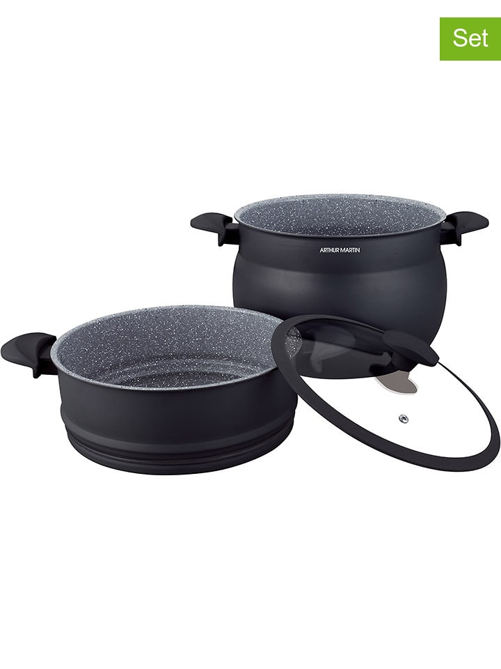 Arthur Martin 3-częściowy zestaw w kolorze czarnym - 8 l rozmiar: onesize