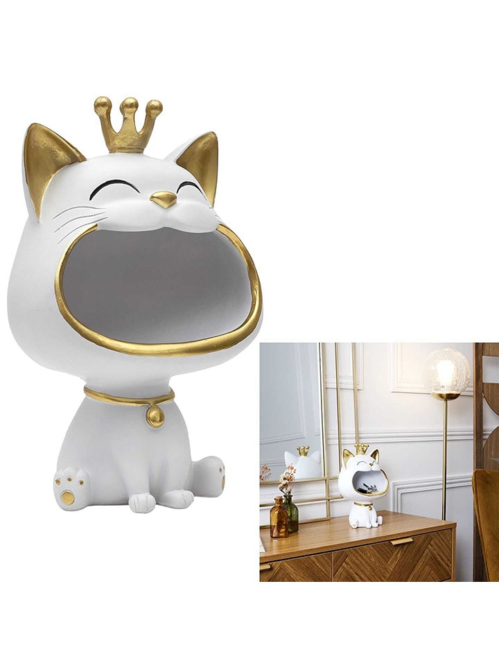 The Concept Factory Figurka dekoracyjna w kolorze złoto-białym - wys. 25,5 cm rozmiar: onesize