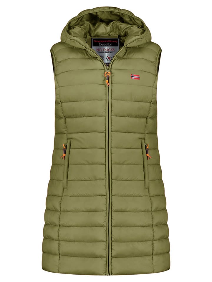 Geographical Norway Kamizelka pikowana "Vatikolor" w kolorze zielonym rozmiar: XL
