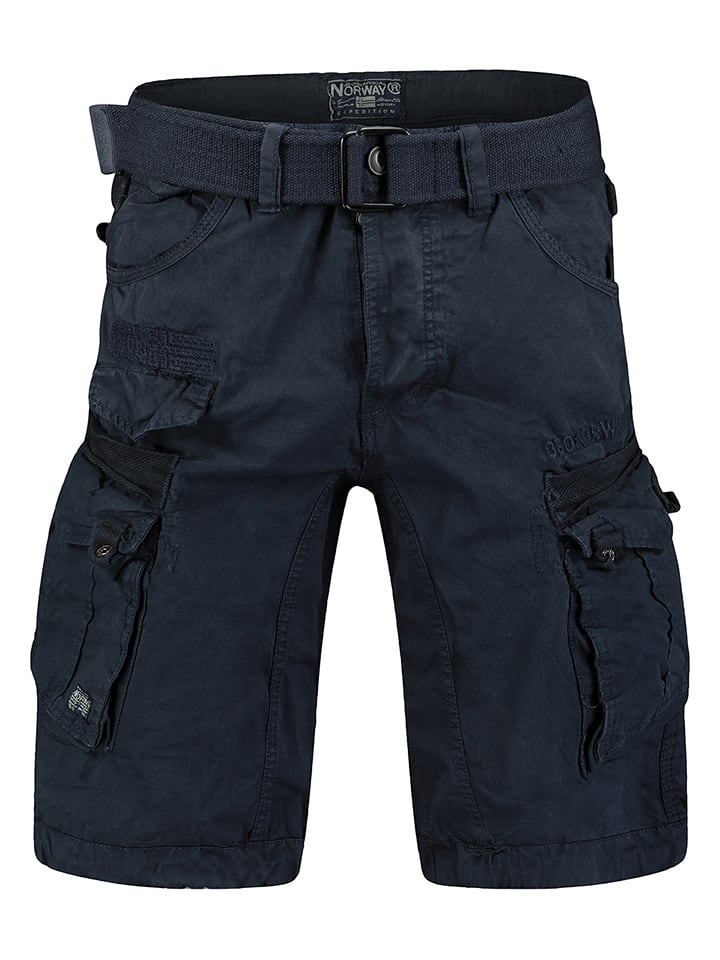 Geographical Norway Bermudy "Panoramique" w kolorze granatowym rozmiar: M