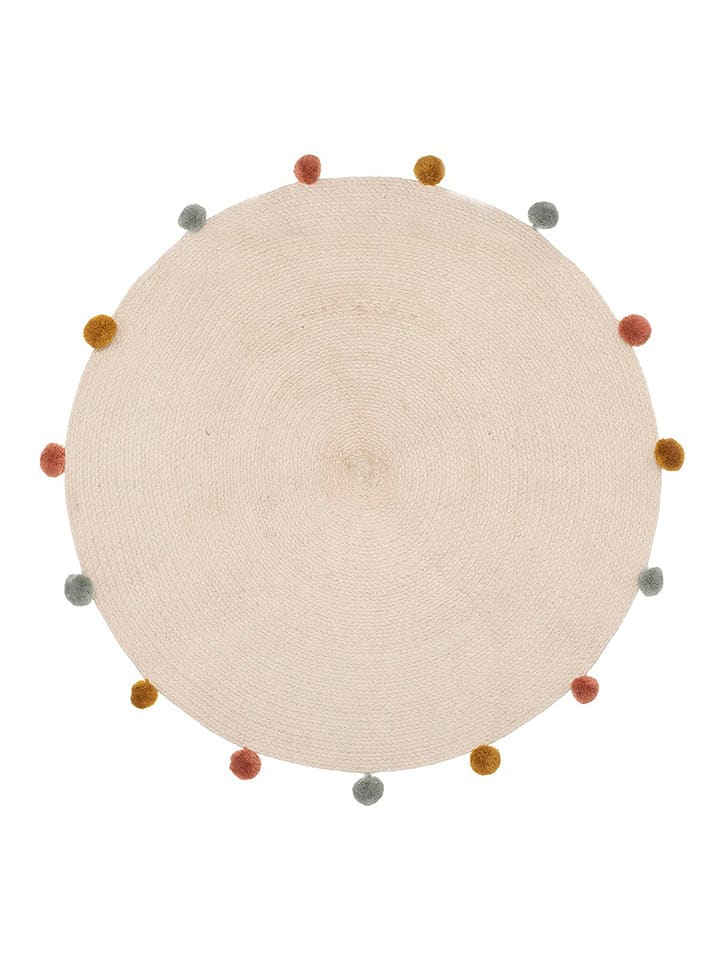 WellHome for Kids Bawełniany dywan w kolorze kremowym ze wzorem rozmiar: onesize