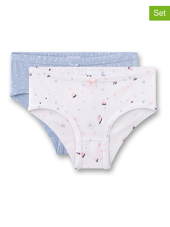 Sanetta Majtki (2 pary) w kolorze błękitnym i białym rozmiar: 116