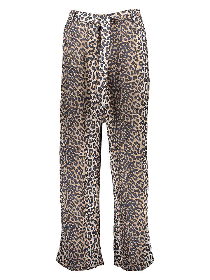 ONLY Spodnie w kolorze brązowo-czarnym rozmiar: 34