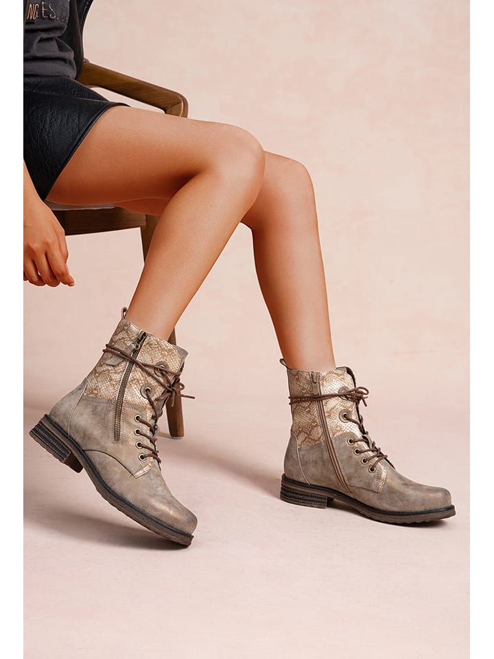 Foreverfolie Botki w kolorze khaki rozmiar: 37