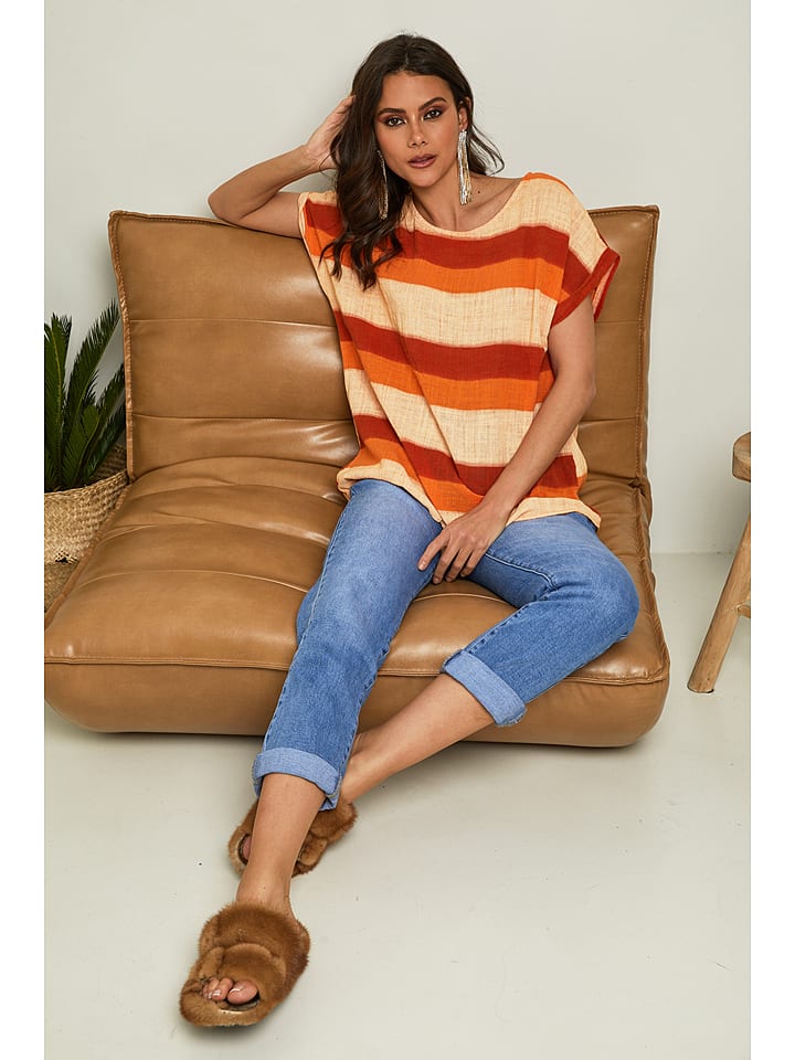 Fleur de Lin Koszulka "Epicea" w kolorze pomarańczowym rozmiar: XL