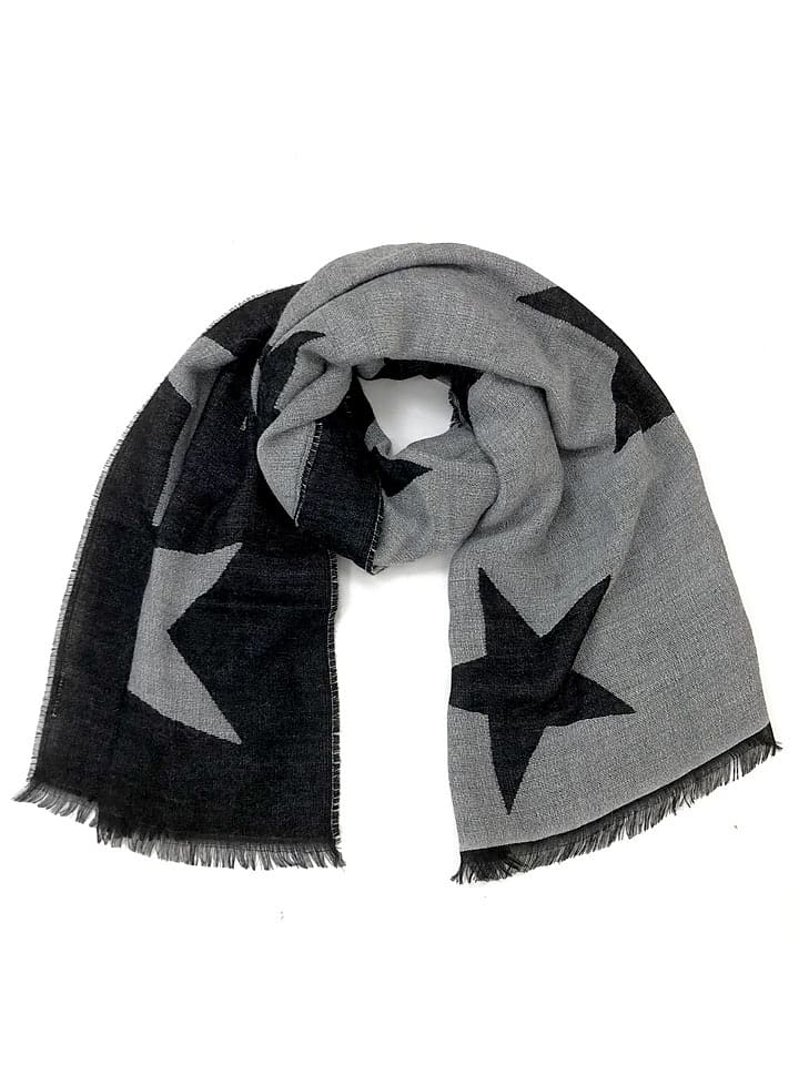 MILANO AMOUR Szal w kolorze czarno-szarym - 176 x 68 cm rozmiar: onesize