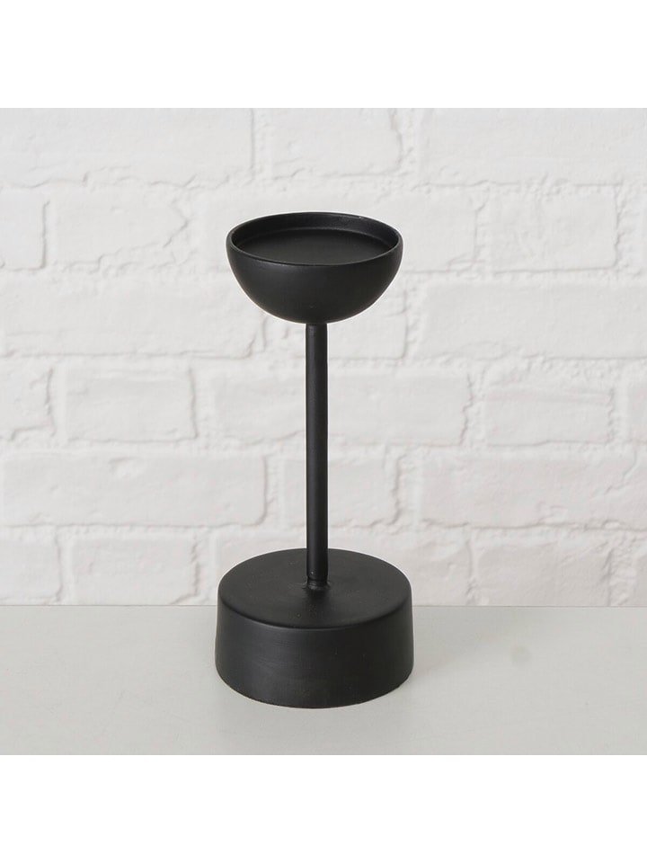 Boltze Świecznik "Vimo" w kolorze czarnym - wys. 20 cm rozmiar: onesize