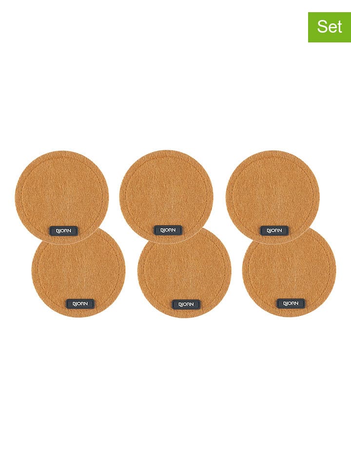 Björn Podstawki (6 szt.) w kolorze jasnobrązowym - Ø 10 cm rozmiar: onesize