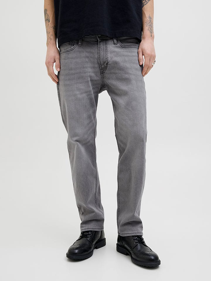 Jack & Jones Dżinsy "Clark" - Regular fit - w kolorze szarym rozmiar: W32/L32