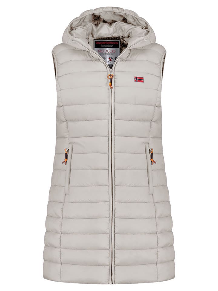 Geographical Norway Kamizelka pikowana "Vatikolor" w kolorze jasnoszarym rozmiar: L