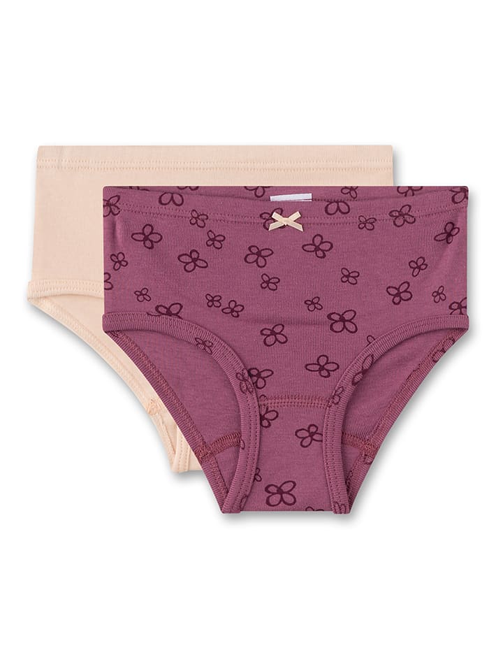 Sanetta Majtki (2 pary) w kolorze beżowo-fioletowym rozmiar: 128