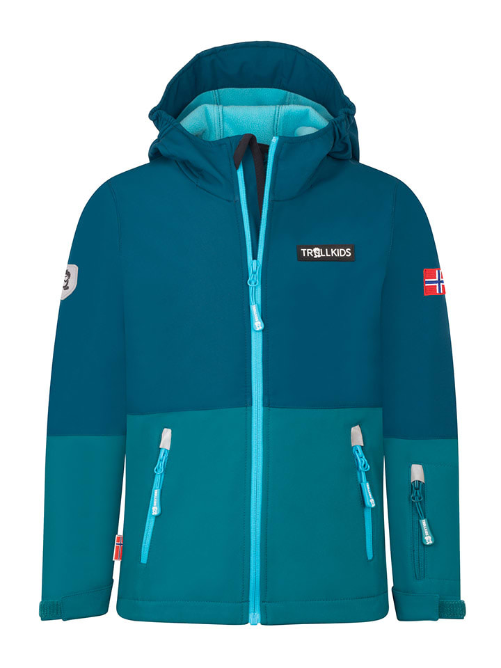 Trollkids Kurtka softshellowa "Skjorta" w kolorze niebiesko-błękitnym rozmiar: 164