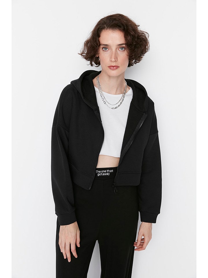 trendyol Bluza w kolorze czarnym rozmiar: L