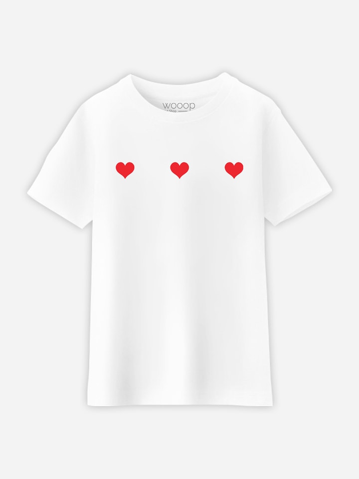 WOOOP Koszulka "Trois Petits Coeurs" w kolorze białym rozmiar: 140