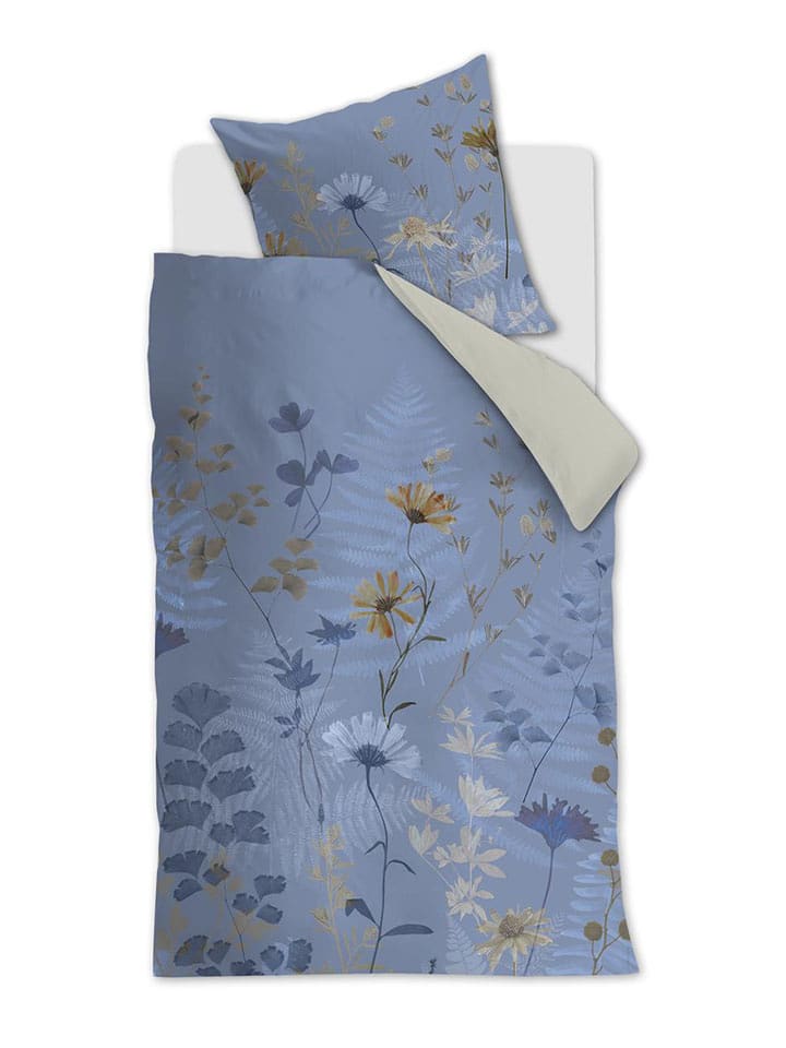 Beddinghouse Komplet pościeli satynowej "Nala" w kolorze błękitno-beżowym rozmiar: 240x200/220 cm