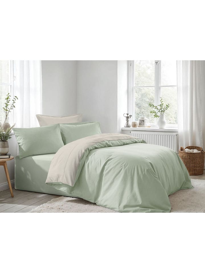 Mijolnir Komplet pościeli renforcé w kolorze zielonym rozmiar: 240x220 cm