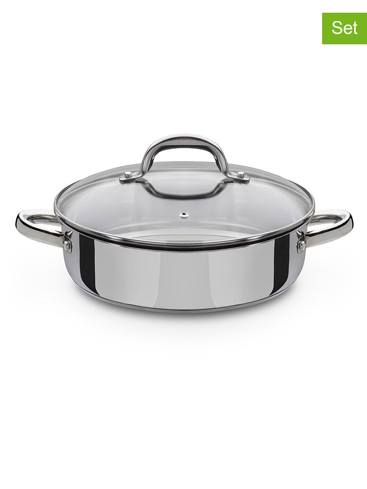 GSW 2-częściowy zestaw "Montreal" w kolorze srebrnym - Ø 24 cm rozmiar: onesize