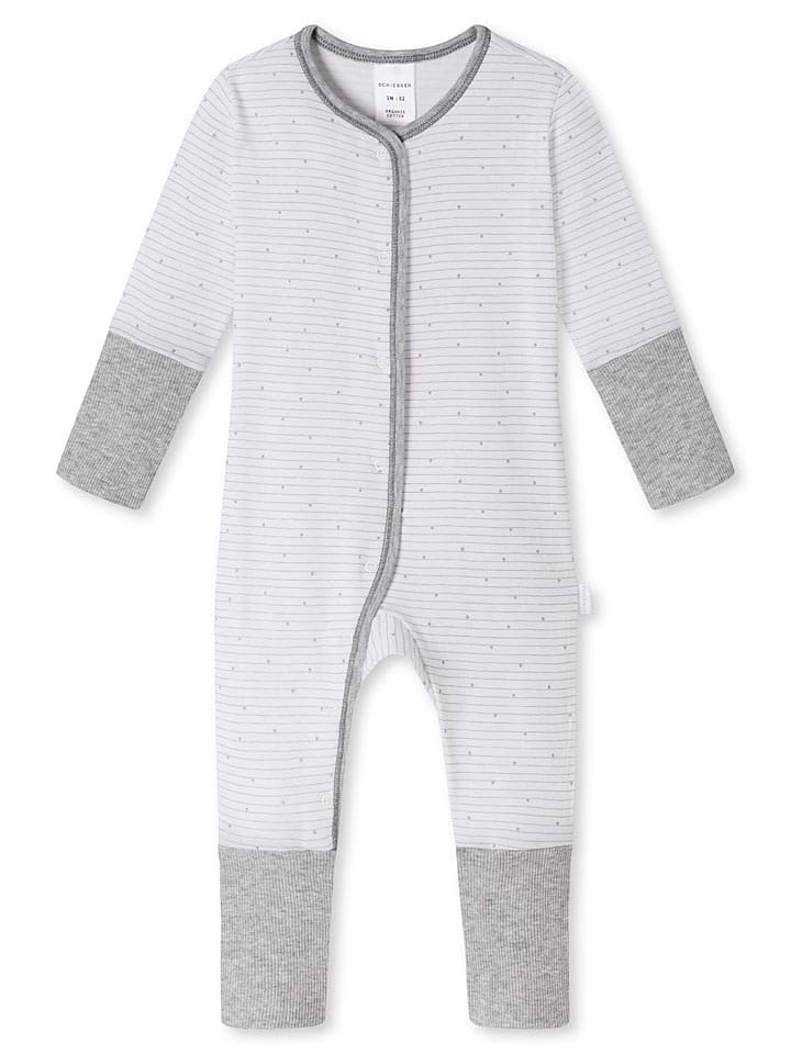 Schiesser Rampers w kolorze biało-szarym rozmiar: 56