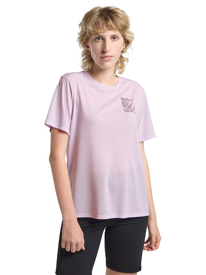 Jack Wolfskin Koszulka funkcyjna "Vonnan" w kolorze lawendowym rozmiar: S