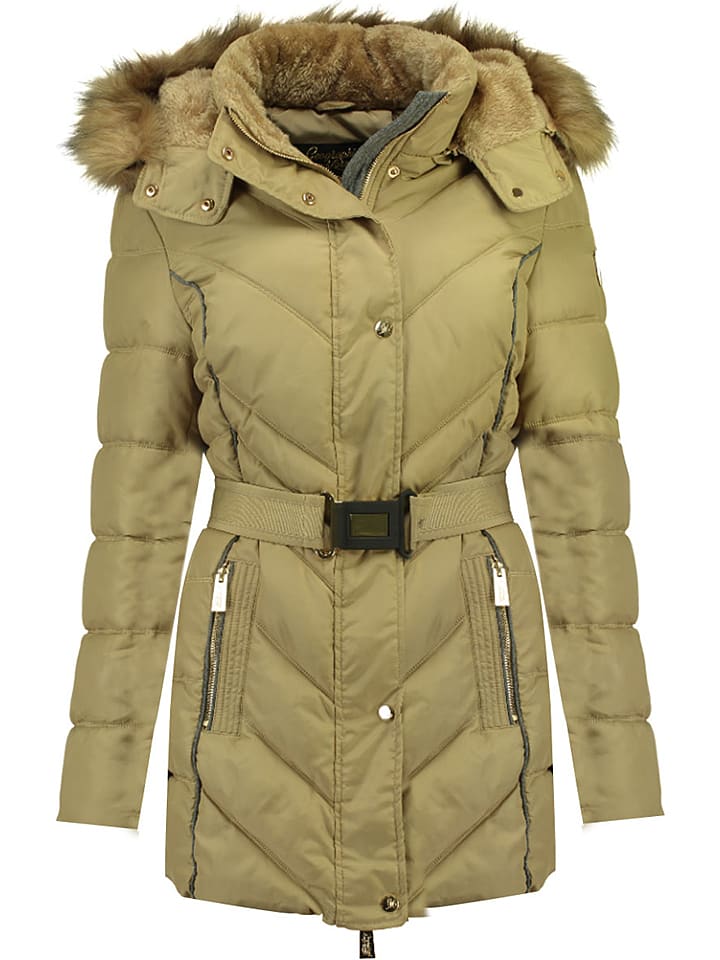 Geographical Norway Kurtka zimowa "Becky" w kolorze beżowym rozmiar: L
