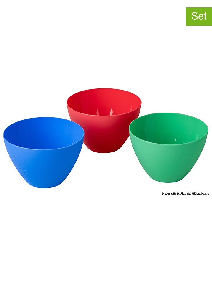 Dr. Oetker Miski (3 szt.) "Peppa, George & Dino" w różnych kolorach - Ø 15 cm rozmiar: onesize