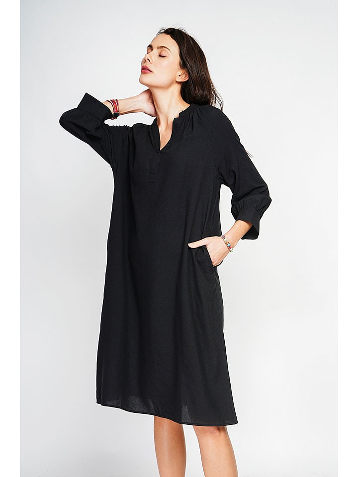 Le Jardin du Lin Sukienka w kolorze czarnym rozmiar: 40