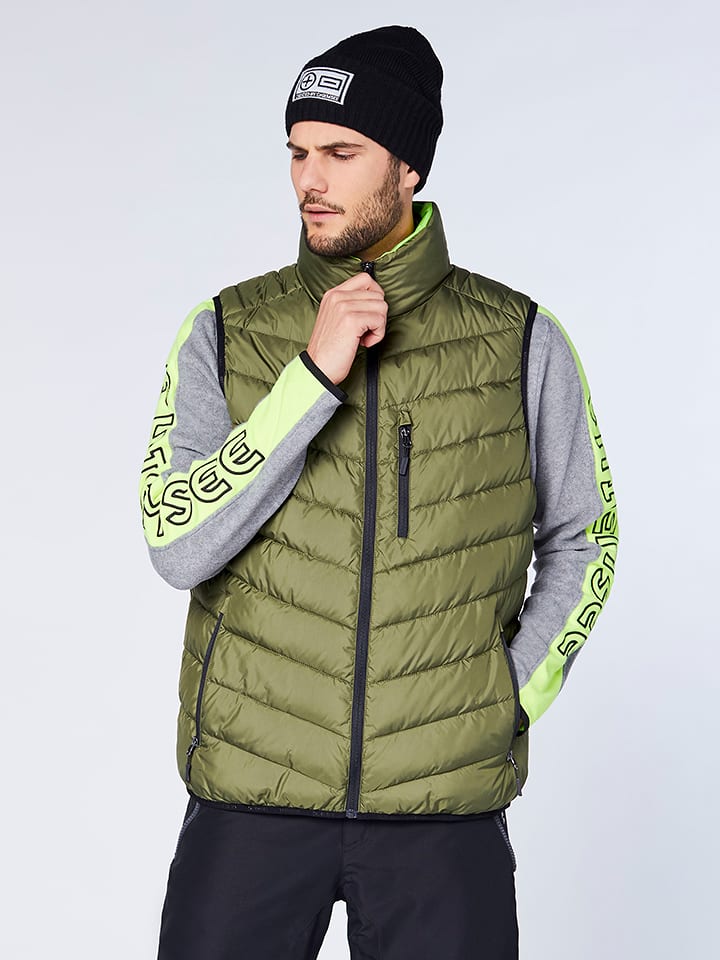 Chiemsee Kamizelka pikowana w kolorze khaki rozmiar: S