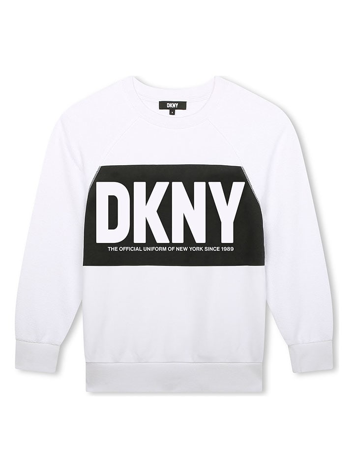DKNY Bluza w kolorze biało-czarnym rozmiar: 140