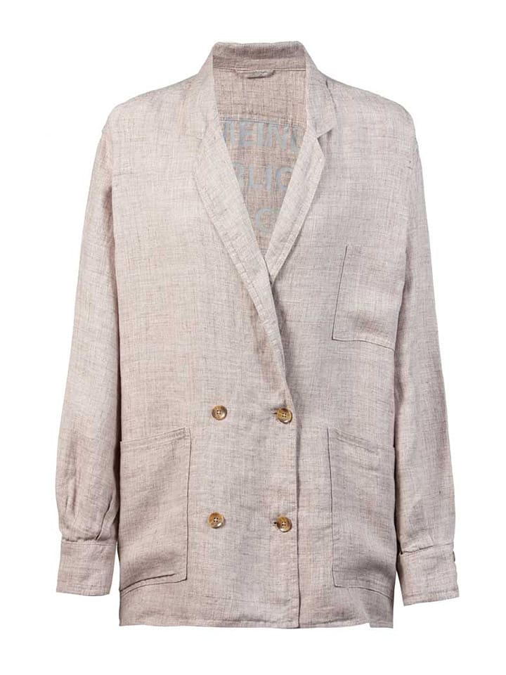 Herrlicher Lniany blezer w kolorze beżowym rozmiar: S