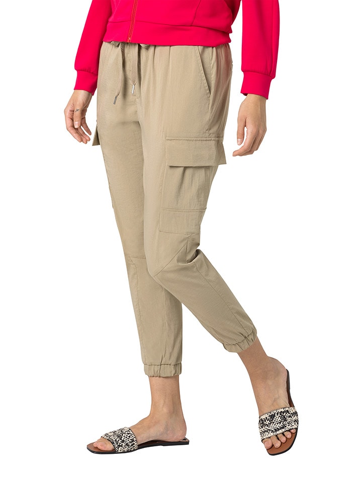 Timezone Bojówki "Rakima" w kolorze beżowym rozmiar: M